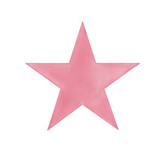 Water color red star with transparent