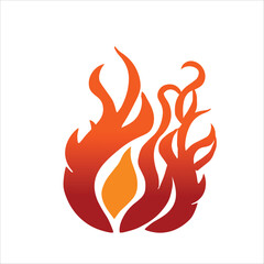 Fire flame concept icon design stock illustration