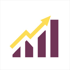 Growing graph concept icon design stock illustration