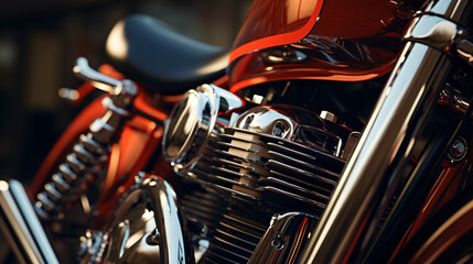Motorcycle close-up