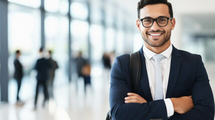 Fototapeta premium Young businessman in the office.