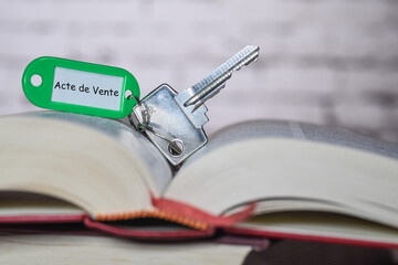 Maison clé clef livre Immobilier logement maison acte de vente