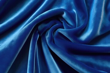 Obraz premium macro of blue velvet fabric, showing fibers