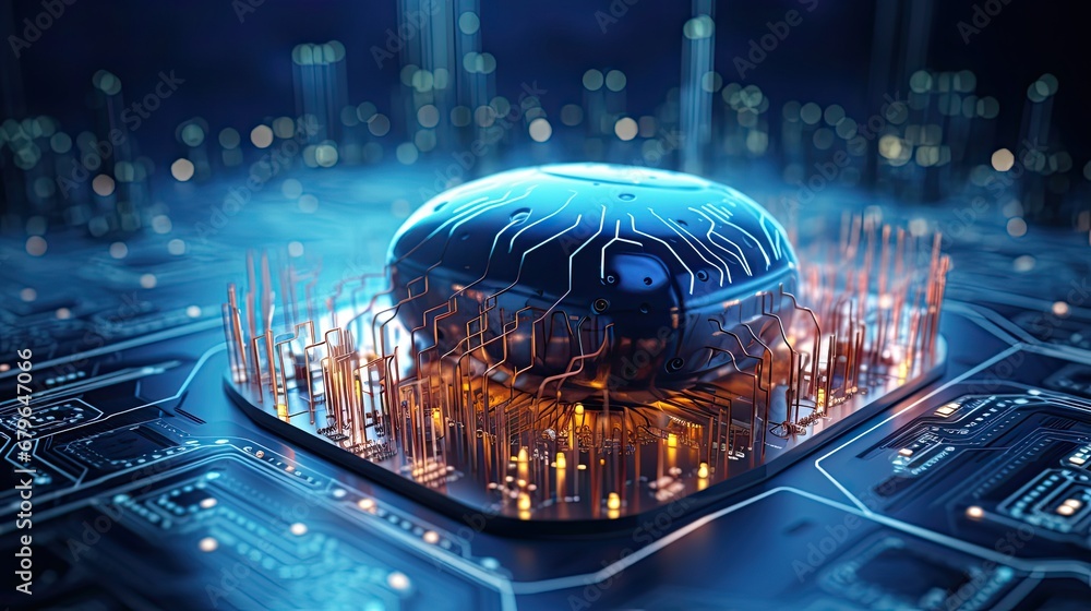 Poster neural circuit and electronic cyber brain in a quantum