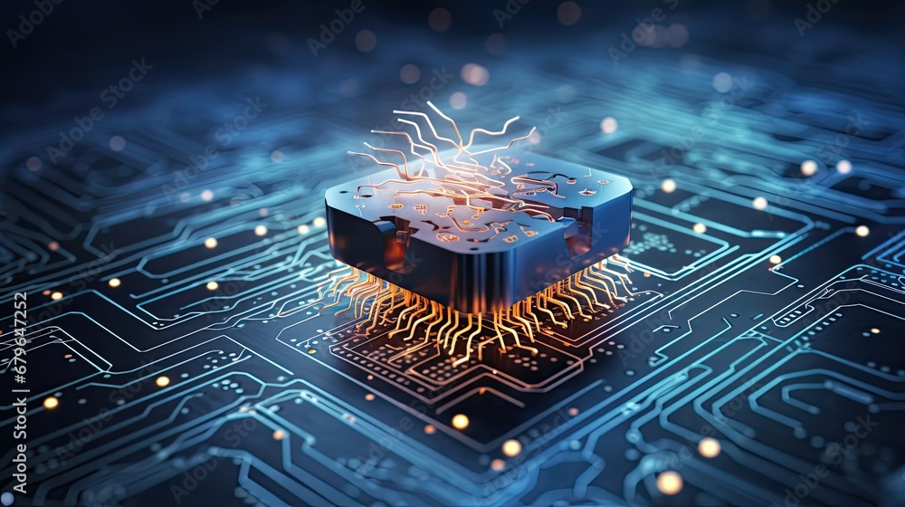 Poster neural circuit and electronic cyber brain in a quantum