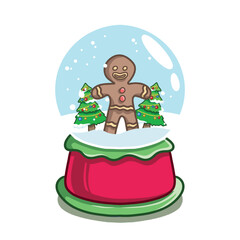 gingerbread with snow