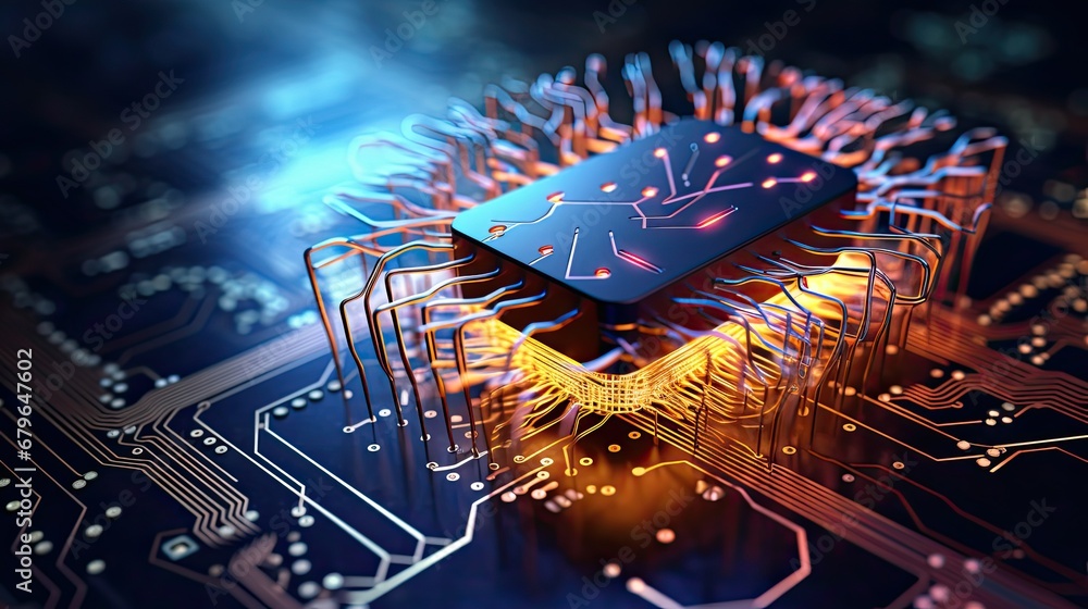Poster neural circuit and electronic cyber brain in a quantum
