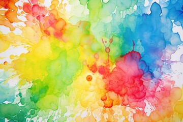 close-up of a multi-hued watercolor splotch