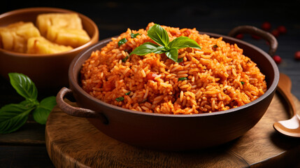 Jollify rice originating in Senegal is a well known - obrazy, fototapety, plakaty