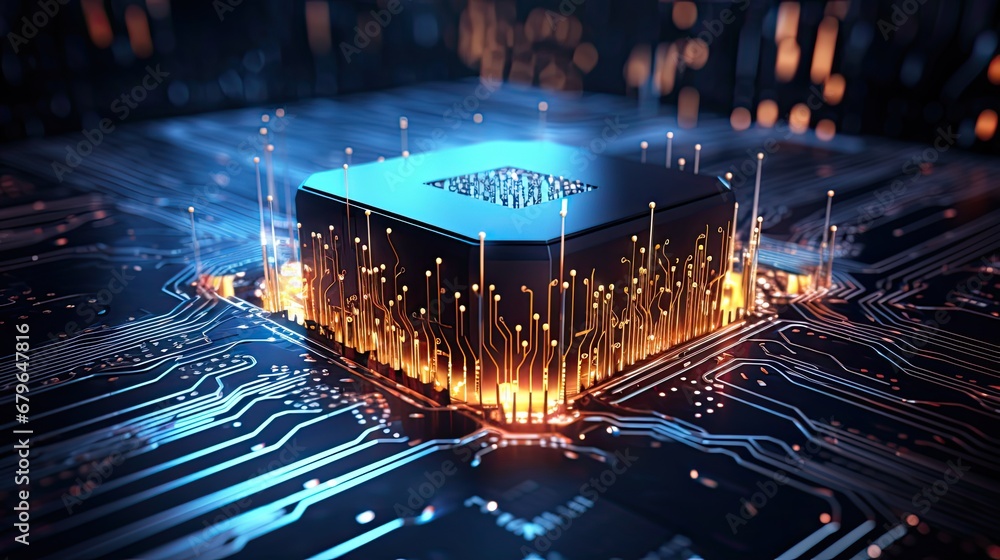 Poster neural circuit and electronic cyber brain in a quantum