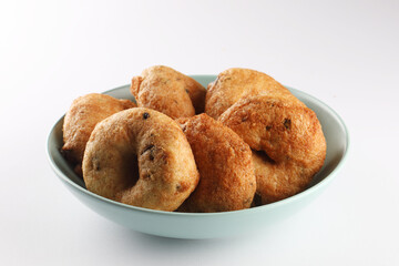Vada Medu vadai with sambar  Popular South Indian snack 