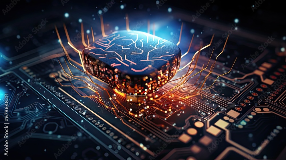 Poster neural circuit and electronic cyber brain in a quantum