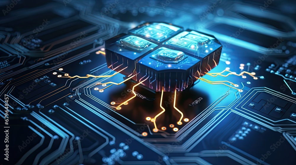 Poster neural circuit and electronic cyber brain in a quantum