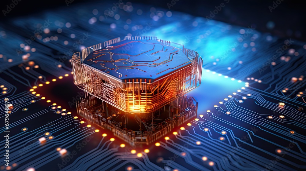 Poster neural circuit and electronic cyber brain in a quantum