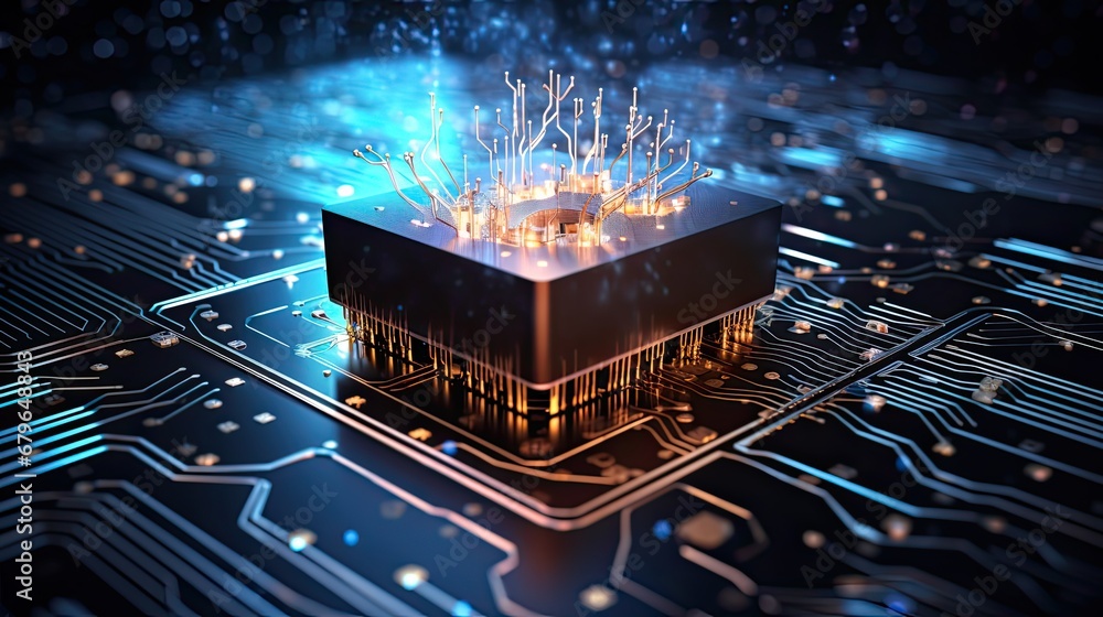 Poster neural circuit and electronic cyber brain in a quantum