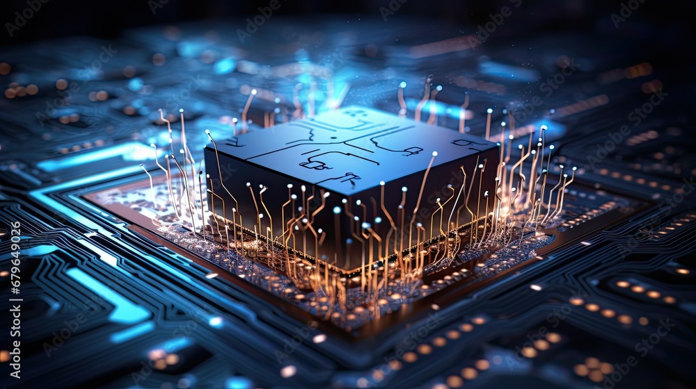 Poster neural circuit and electronic cyber brain in a quantum