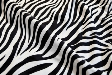 Fototapeta na wymiar close-up shot of a zebra-striped pillowcase material