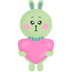 rabbit with heart