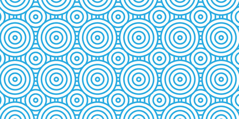 Fototapeta na wymiar Modern geometric ocean spiral pattern and abstract circle wave lines. blue seamless tile stripe geomatics overlapping create retro square line backdrop pattern background. Overlapping Pattern.