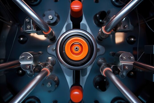 birds eye view of resistance knobs on a spin bike