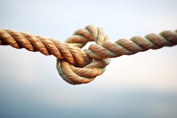 close-up of a bowline knot on a rope - obrazy, fototapety, plakaty