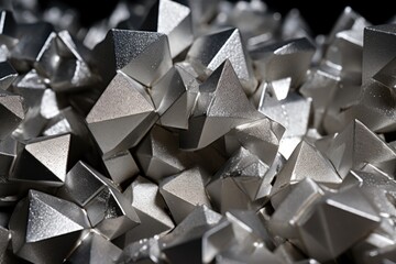 detailed shot of aluminum swarf produced by machining