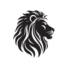 Lion's Roar in Shadow - A Roaring Silhouette Symbolizing the Roar of Vigor, Authority, and Unparalleled Majesty of the Lion