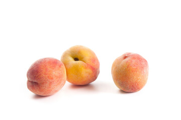 Peaches isolated on white background..