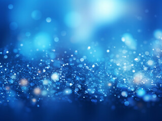 Obraz premium キラキラ輝く青い光の背景 Generative AI