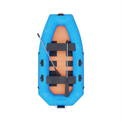 blue Inflatable Boat