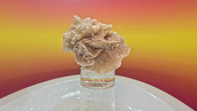 Desert sand rose, barite or gypsum rose is a crystal structure composed of sand grains