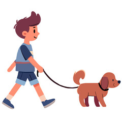boy and dog 