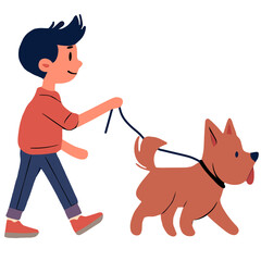 boy and dog