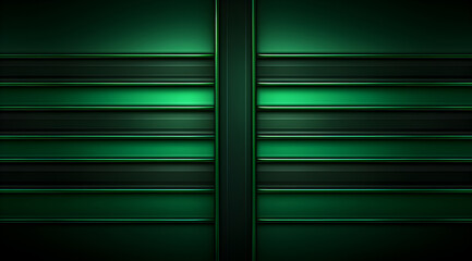 Striking abstract wallpaper with parallel green neon lines on a dark background, showcasing a clean, modern design.