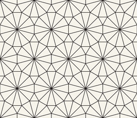 Vector seamless pattern. Repeating geometric elements. Stylish monochrome background design.