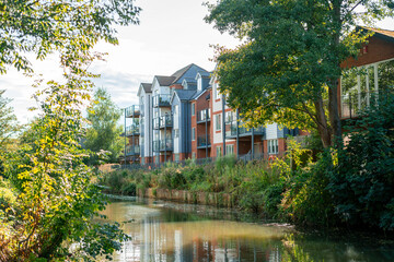 Old houses in Bishop's Stortford in England