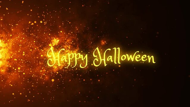 Red Happy Halloween fire background bokeh graphic background for Holiday Halloween commercial or presentation use animation
