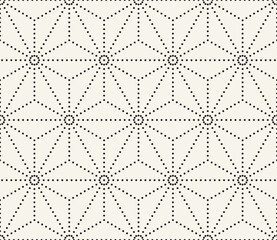 Vector seamless pattern. Repeating geometric elements. Stylish monochrome background design.