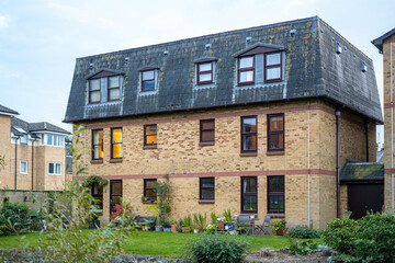 Old houses in Bishop's Stortford in England