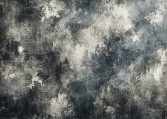 Abstract black and white grunge texture background. Generative ai.