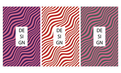 Groovy hippie 70s backgrounds. Waves  Twisted and distorted vector texture in trendy retro psychedelic style.