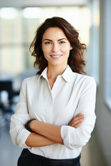 Smiling business woman portrait.