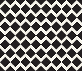 Vector seamless pattern. Repeating geometric elements. Stylish monochrome background design.