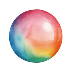 Obraz premium watercolor baby toy ball, watercolor illustration