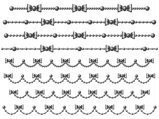 Obraz premium 金属、石、リボンライン2-1