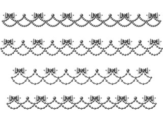 Obraz premium 金属、石、リボンライン2-3