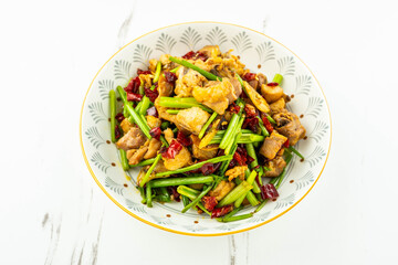 Chinese dish celery chicken