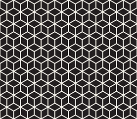 Vector seamless pattern. Repeating geometric elements. Stylish monochrome background design.