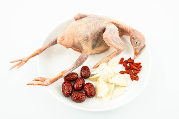 Fresh pigeon and Chinese herbal soup