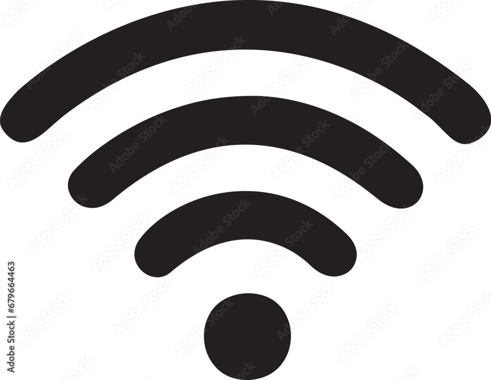 Aufkleber wifi signal vector icon. elements of social media network sign. wireless technology concept with wi-